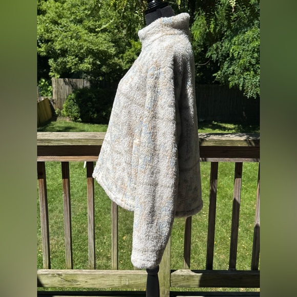 Lucky Brand Cream Teddy Jacket Plush cozy Fuzzy Design L - Picture 4 of 7